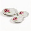 Houseware Wholesale HARVIT Round 18-Piece Porcelain Dinnerware Set Microwave Dishwasher & Oven Safe