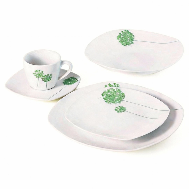 Ceramic Porcelain 20PC Square Shape Dinner Set Contemporary Design HARVIT/CUSTOMER Brand Cheap Price
