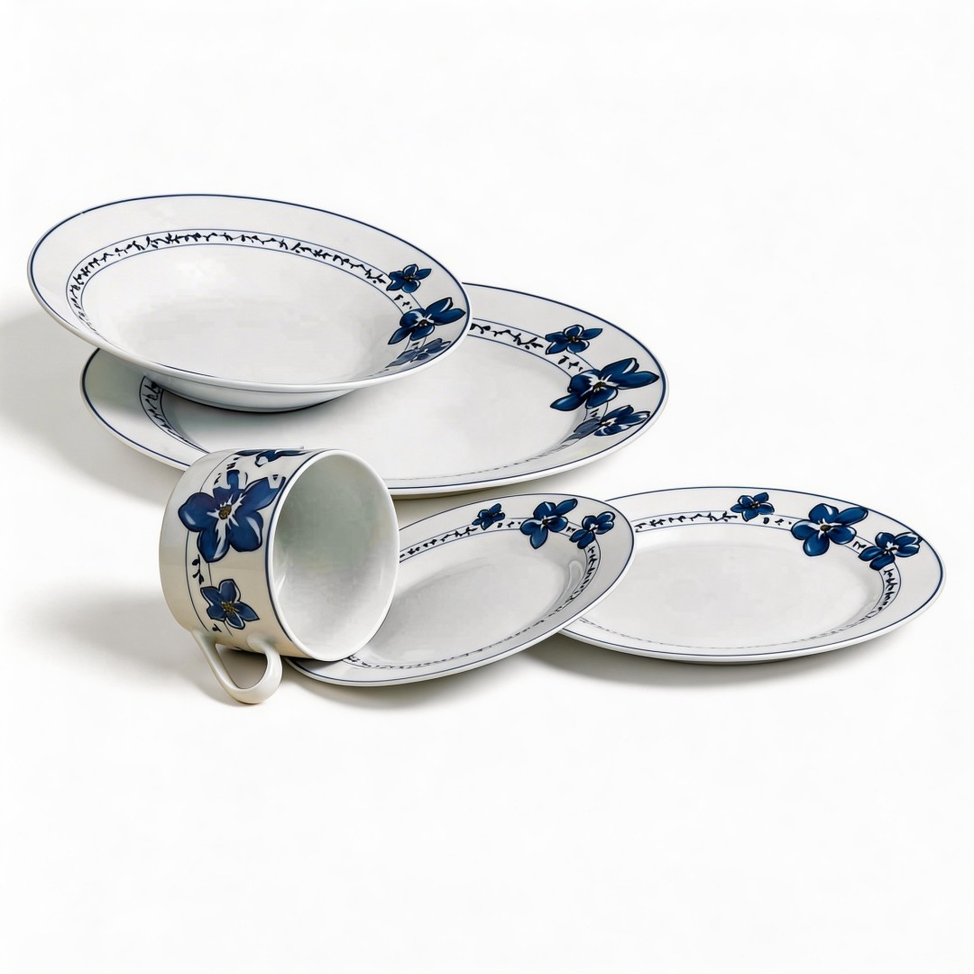 20PCS Porcelain Dinner Set with Contemporary Design Cheap White Dinnerware for Restaurant Use