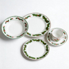 30PCS Christmas Hot Selling White Cartoon Design Party Use HARVIT Brand Various Rim Decal Dish/Soup/Dessert Plates+Cup Sets