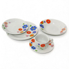 Harvit Italian Dinnerware 20-Piece Porcelain Tableware Set with Rose Flower Design for Party Use