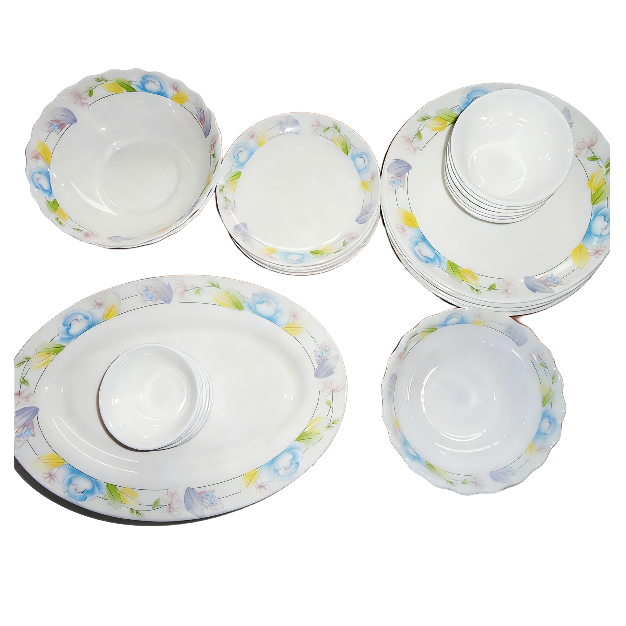 Thermal Shock Proof Wholesale Tableware Turkish Market Opal Ware Glassware Dinner Set Products With Gift Box Packing