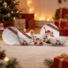 HARVIT HYGT-A031 Guangxi Origin Eco-Friendly Christmas Decoration Approved 3PCS Porcelain Shape Dinnerware Set XMAS Design