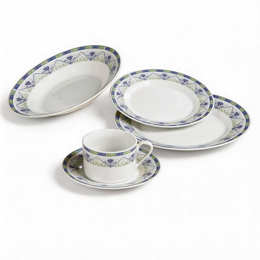 20PCS Porcelain Dinner Set with Contemporary Design Cheap White Dinnerware for Restaurant Use