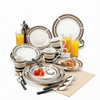44pcs Delicate Complete Porcelain Dinner Set Harvit Contemporary Design for Party Use