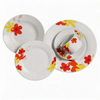 Harvit Italian Dinnerware 20-Piece Porcelain Tableware Set with Rose Flower Design for Party Use