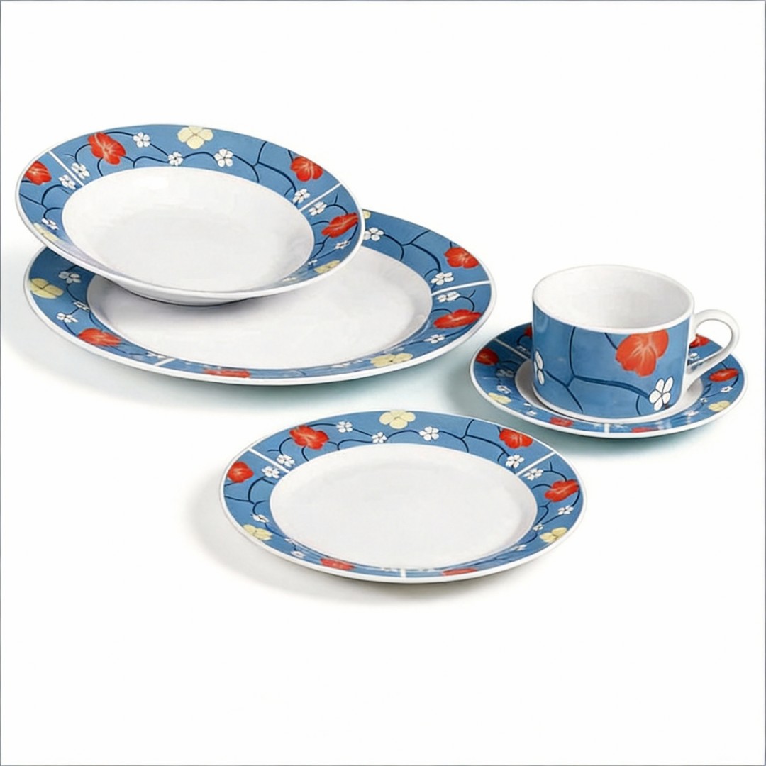 20 Pcs Harvit Contemporary Design Porcelain Dinner Set for Children Party Use