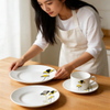 Harvit Flower Pattern Germany Porcelain Dinnerware Sets 30pcs Made in China Party Dinnerware Sets Wholesale Cheap Price