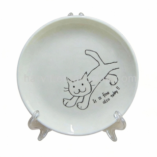 White Porcelain Plate/Stock Plate/Cheap Porcelain Plate-HARVIT Or YOUR BRAND Cartoon Design Business Gift