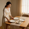 New Eco-Friendly Bone China 20-Piece Modern Dinnerware Set Dishwasher & Microwave Safe for Home Use