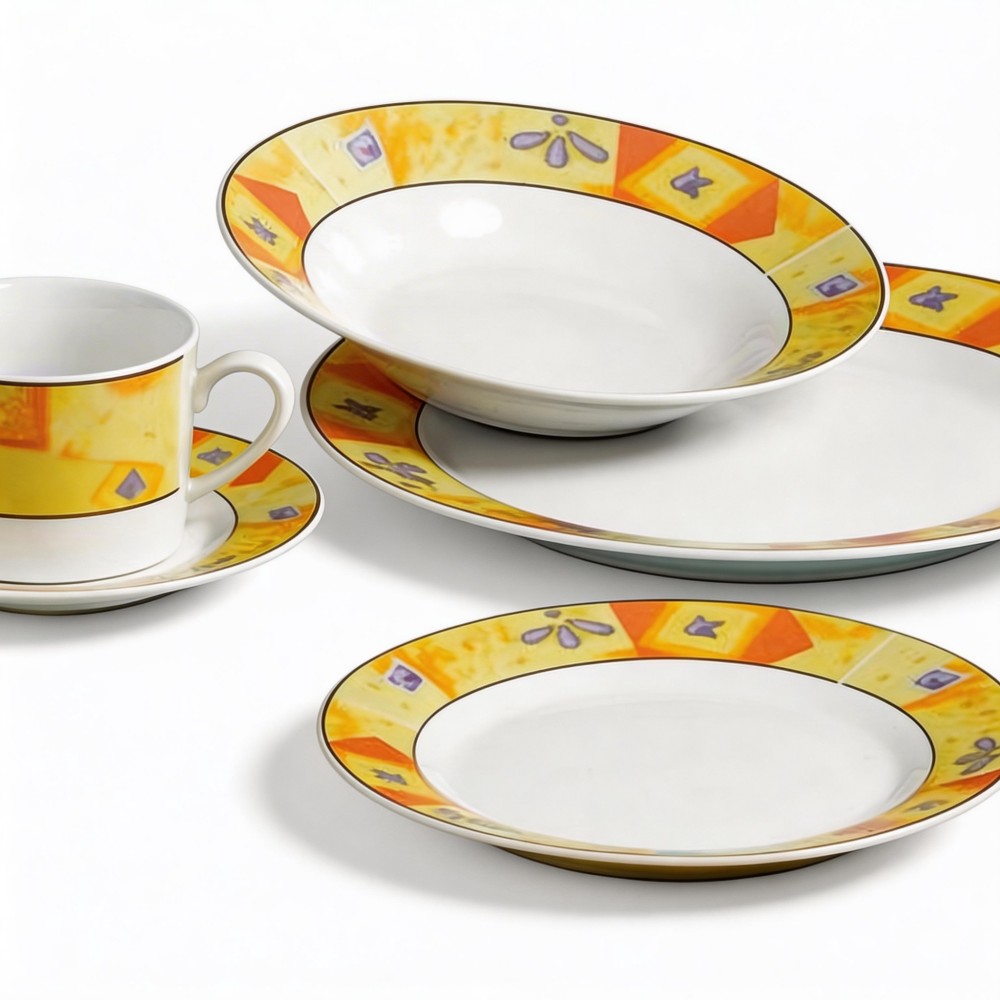 30pcs Turkish Porcelain Dinner Set-Fine Chinese Porcelain Daily Use Dinnerware Harvit Brand Flower Design for Party Occasions