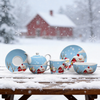 HARVIT HYGT-A031 Guangxi Origin Eco-Friendly Christmas Decoration Approved 3PCS Porcelain Shape Dinnerware Set XMAS Design