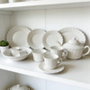 Cheap HARVIT HY113-CD002 Classic Dinnerware Sets 16-Piece Embossed Stoneware for Party Use Made in China