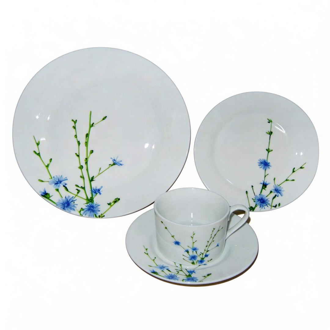 Harvit Flower Pattern Germany Porcelain Dinnerware Sets 30pcs Made in China Party Dinnerware Sets Wholesale Cheap Price