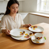 Hot Sale Latest Modern Harvit Contemporary 20pc Square Porcelain Dinnerware Set for Party