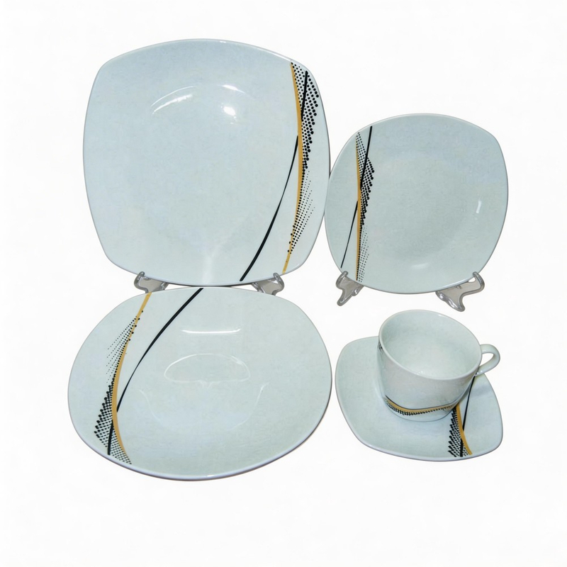 Harvit Square Colorful Contemporary Design Dinnerware Sets for Party Use Porcelain/Ceramic Made in China Factory