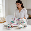 47pcs Square Plate/Ceramics Porcelain/ELegance Fine Porcelain Dinner Set-HARVIT Contemporary Party Dinnerware