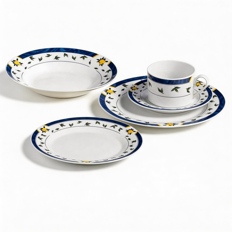 30pcs Turkish Porcelain Dinner Set-Fine Chinese Porcelain Daily Use Dinnerware Harvit Brand Flower Design for Party Occasions