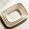 Solid Pure White Eco-Friendly Minimalist Round Fine Porcelain Dishes & Plates for Restaurant/Hotel/Homeware Daily Use
