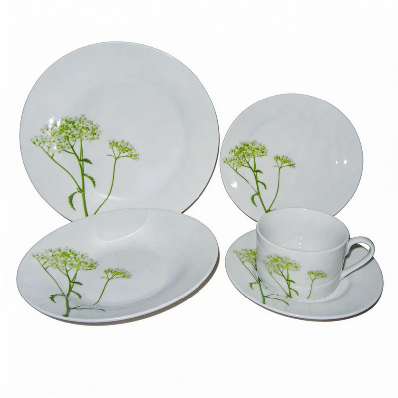 Harvit Flower Pattern Germany Porcelain Dinnerware Sets 30pcs Made in China Party Dinnerware Sets Wholesale Cheap Price