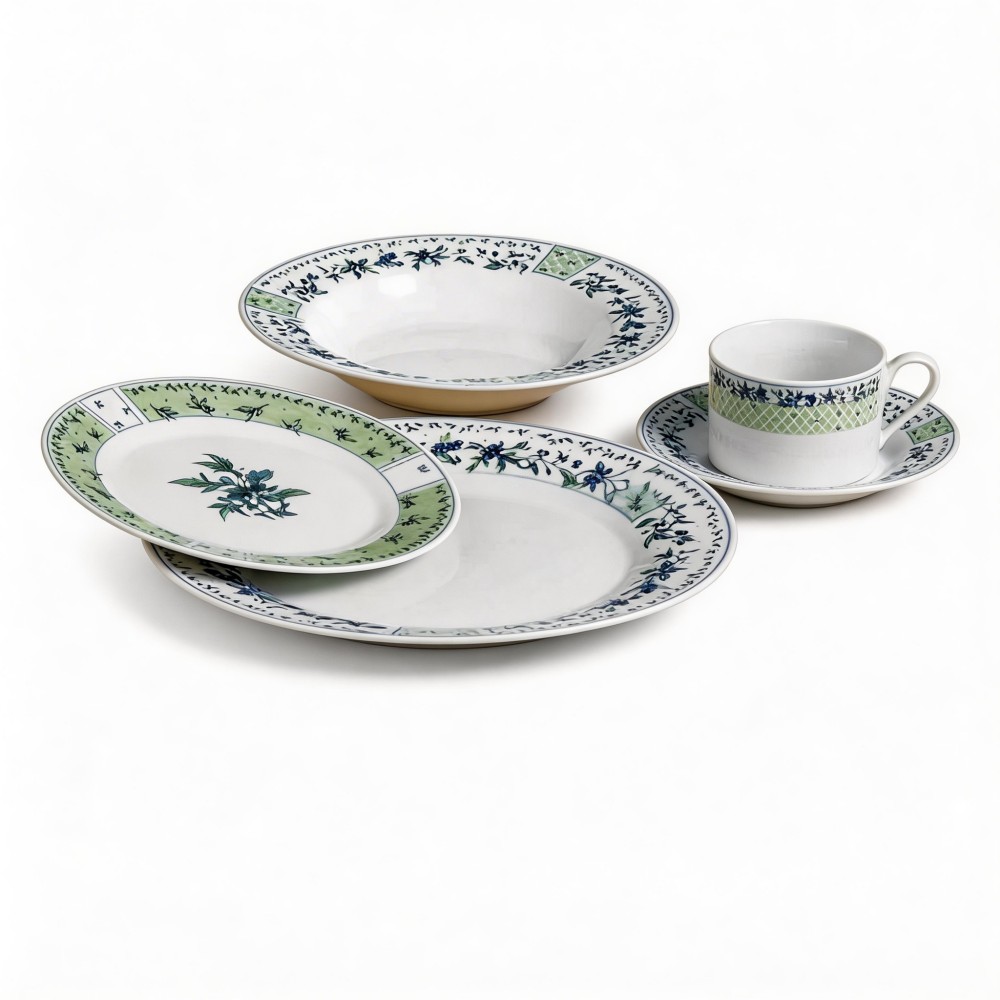 30pcs Turkish Porcelain Dinner Set-Fine Chinese Porcelain Daily Use Dinnerware Harvit Brand Flower Design for Party Occasions
