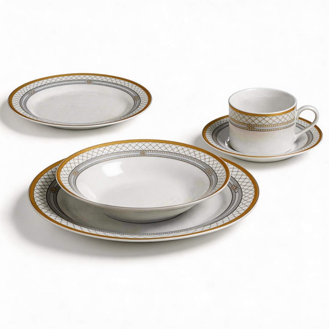 30Pcs Wholesale White Ceramic Dinnerware Set Arcopal Dinner Set Harvit Brand Classic Design Guangxi Origin Party Use