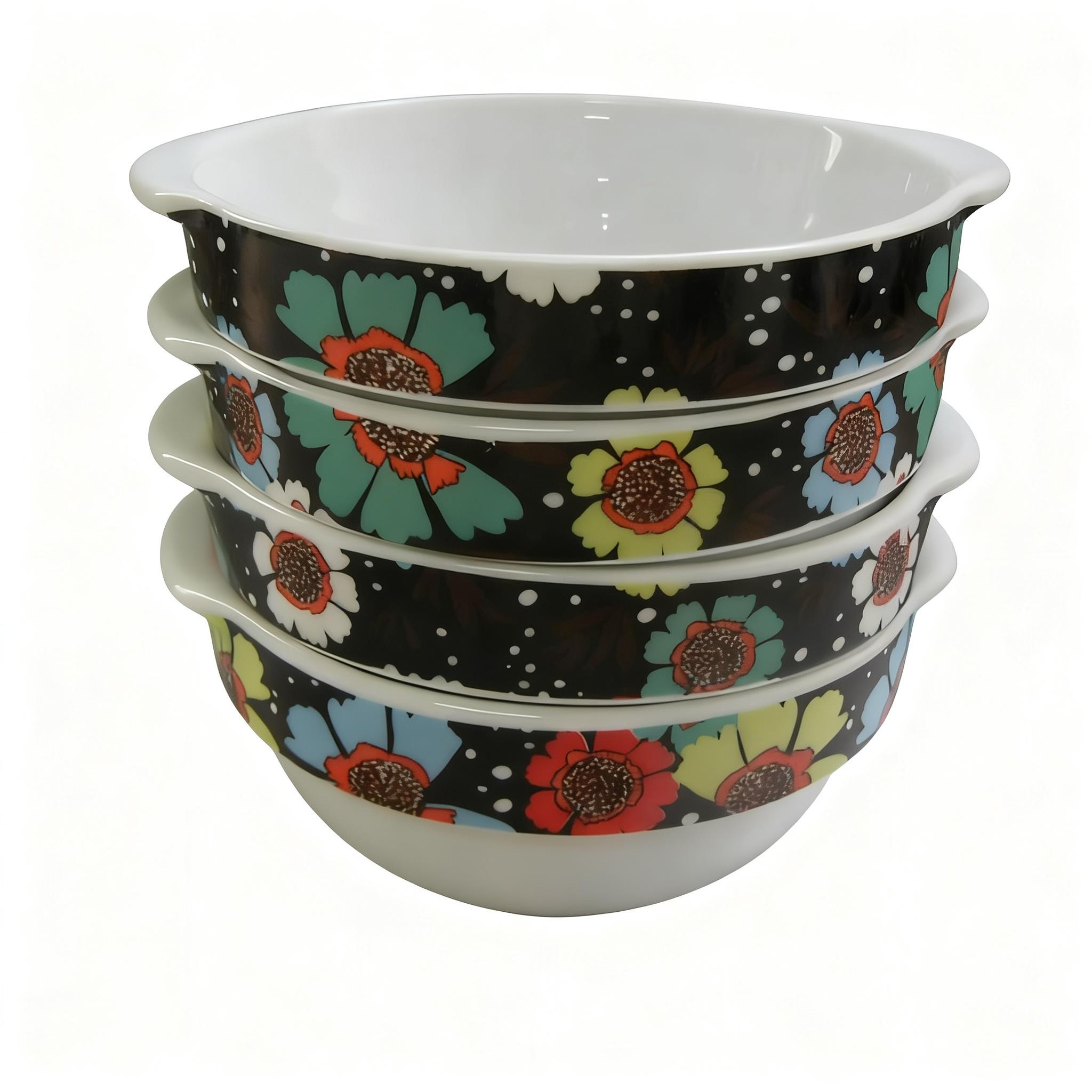 HARVIT Contemporary Eco-Friendly Ceramic Thermos Soup/Dessert/Rice Bowls-Personalized Mixing Serving Bowls for Business Gifts