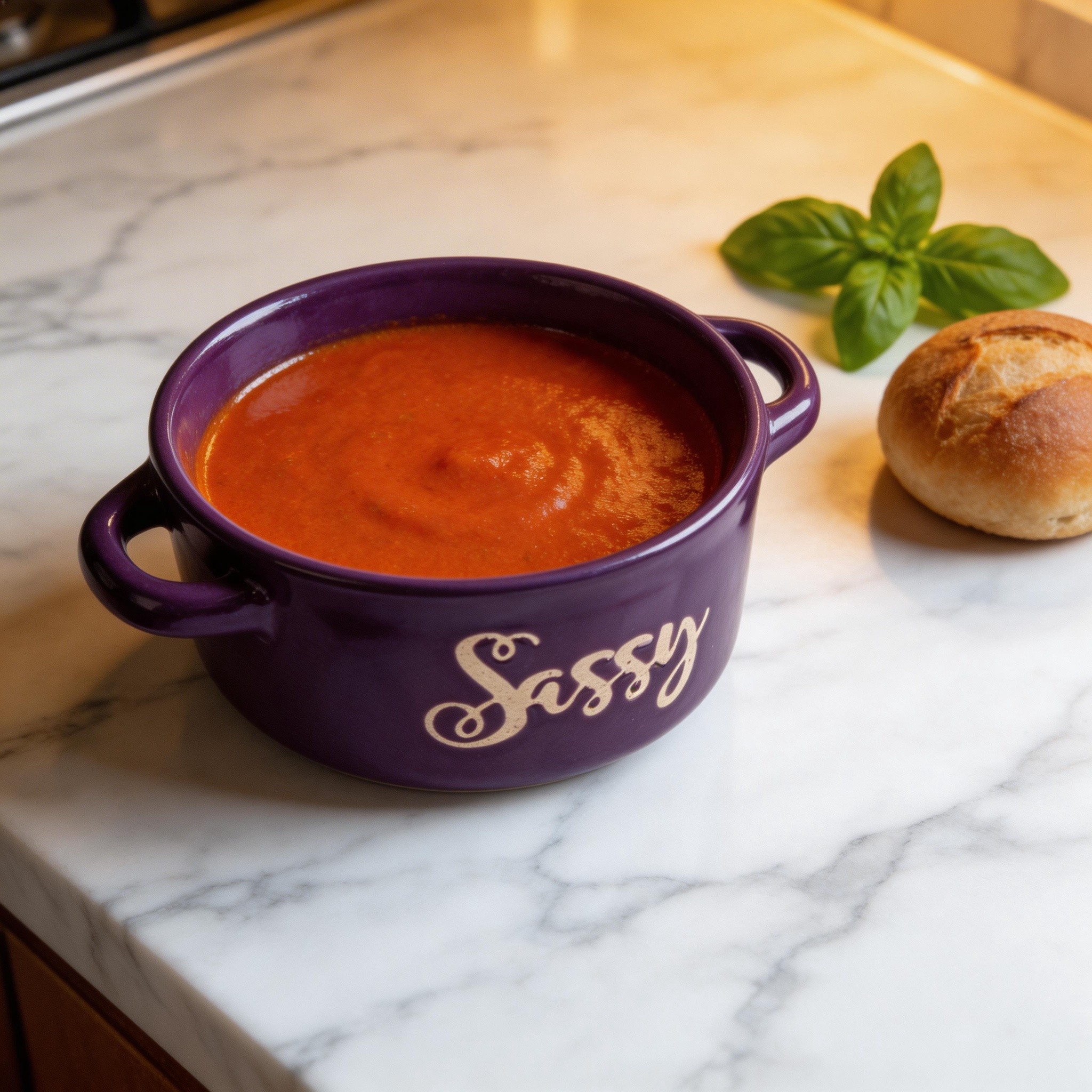 5'' Color Glazed Stoneware Bowl with Double Handle and Screen Printing Eco-Friendly Microwave Safe