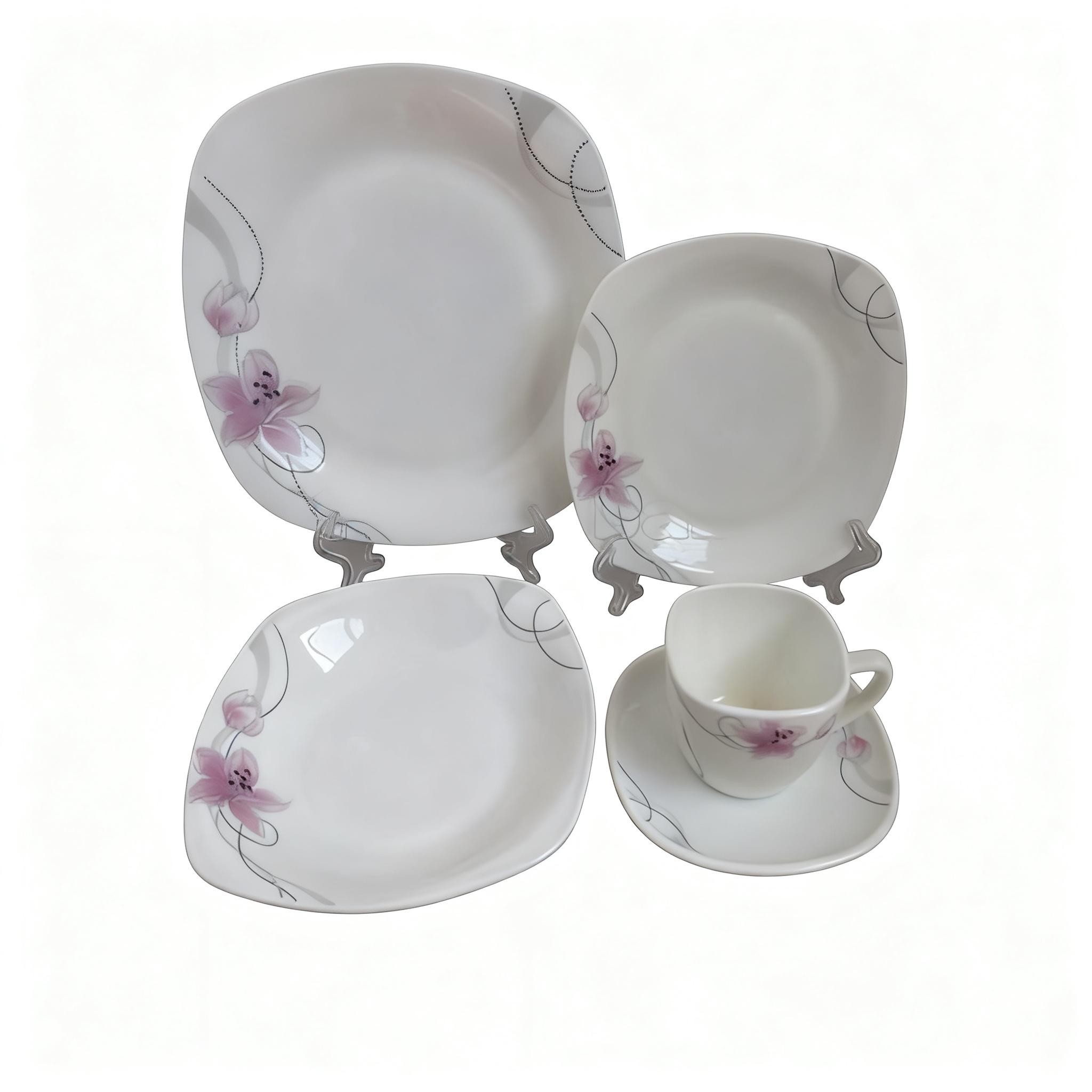 Hot New Nice Design 2015 Promotion Products High Quality Factory Price 20pc Opal Glassware Dinner Sets Contemporary Design