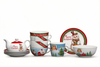 HARVIT HYGT-A031 Guangxi Origin Eco-Friendly Christmas Decoration Approved 3PCS Porcelain Shape Dinnerware Set XMAS Design