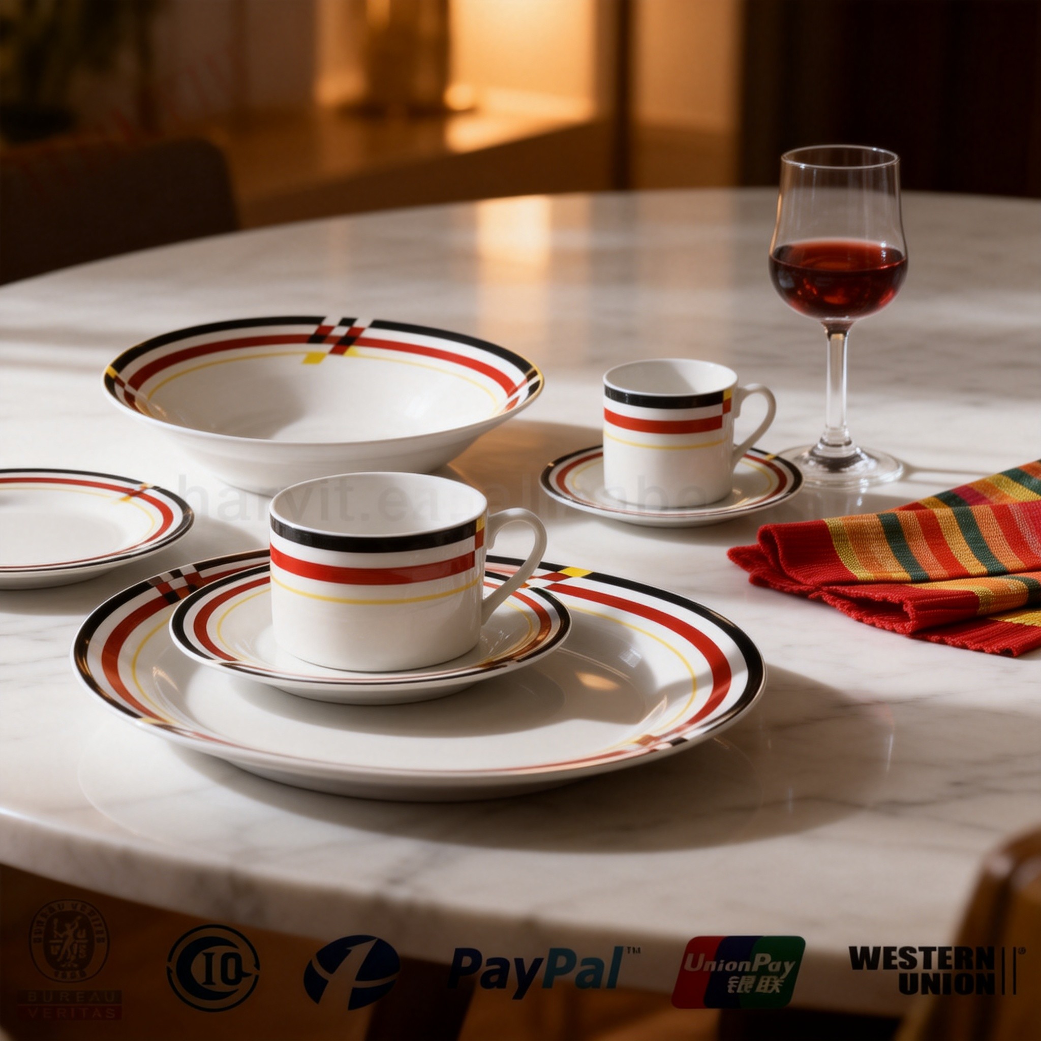 HARVIT Nativity Set Fine Porcelain 30PC Dinnerware Sets-Contemporary Design Dishwasher/Microwave/Oven Safe