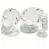 Customized Vintage Federal Ethiopian Welo Raw Opals Dinnerware Sets Plates Casserole Dishes Flower Design 6-Piece Made in China