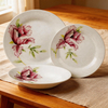 Houseware Wholesale HARVIT Round 18-Piece Porcelain Dinnerware Set Microwave Dishwasher & Oven Safe
