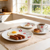Ceramic Porcelain 20PC Square Shape Dinner Set Contemporary Design HARVIT/CUSTOMER Brand Cheap Price