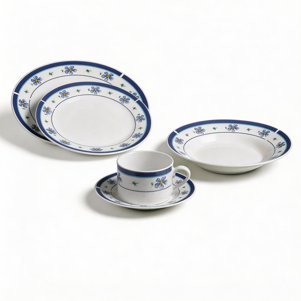 30pcs Turkish Porcelain Dinner Set-Fine Chinese Porcelain Daily Use Dinnerware Harvit Brand Flower Design for Party Occasions