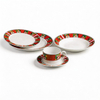 30PCS Christmas Hot Selling White Cartoon Design Party Use HARVIT Brand Various Rim Decal Dish/Soup/Dessert Plates+Cup Sets