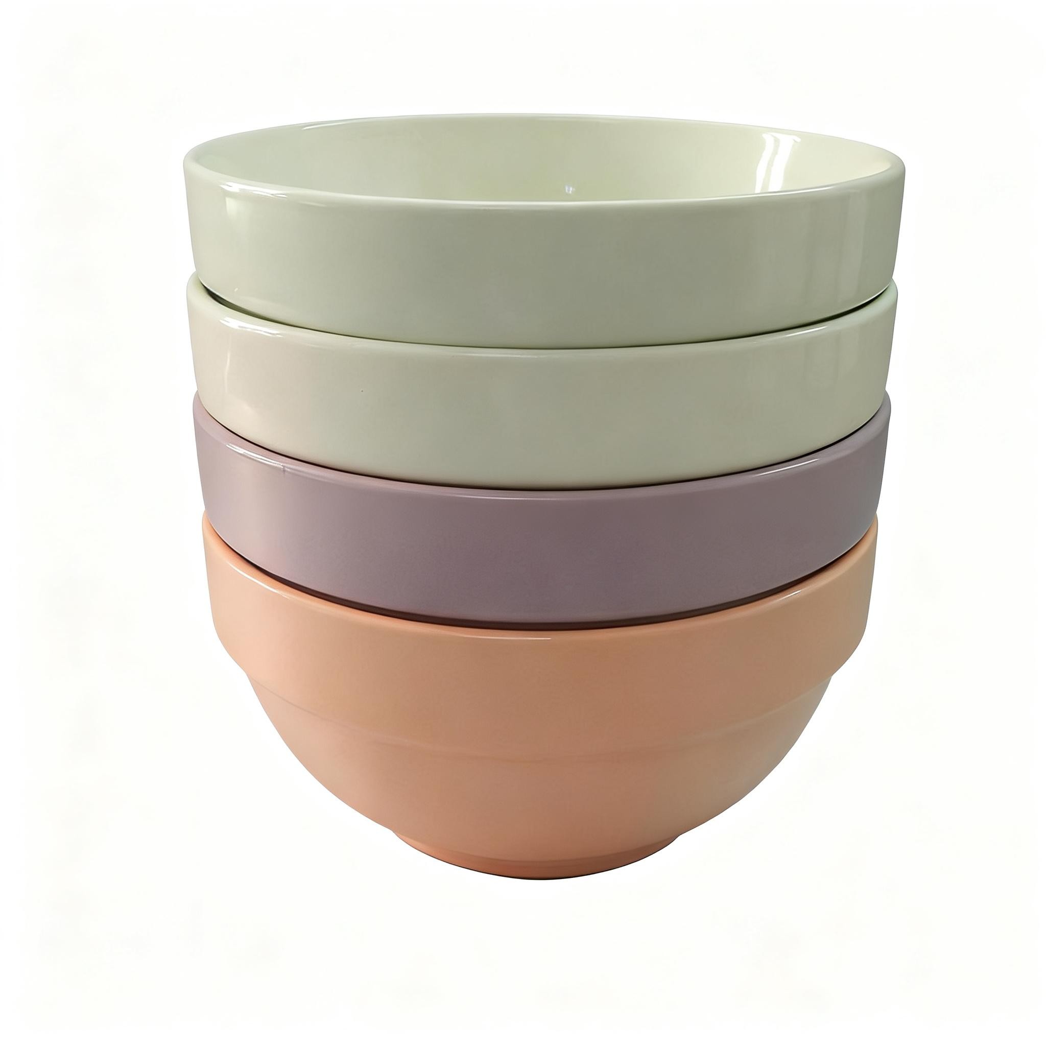 HARVIT Contemporary Eco-Friendly Ceramic Thermos Soup/Dessert/Rice Bowls-Personalized Mixing Serving Bowls for Business Gifts