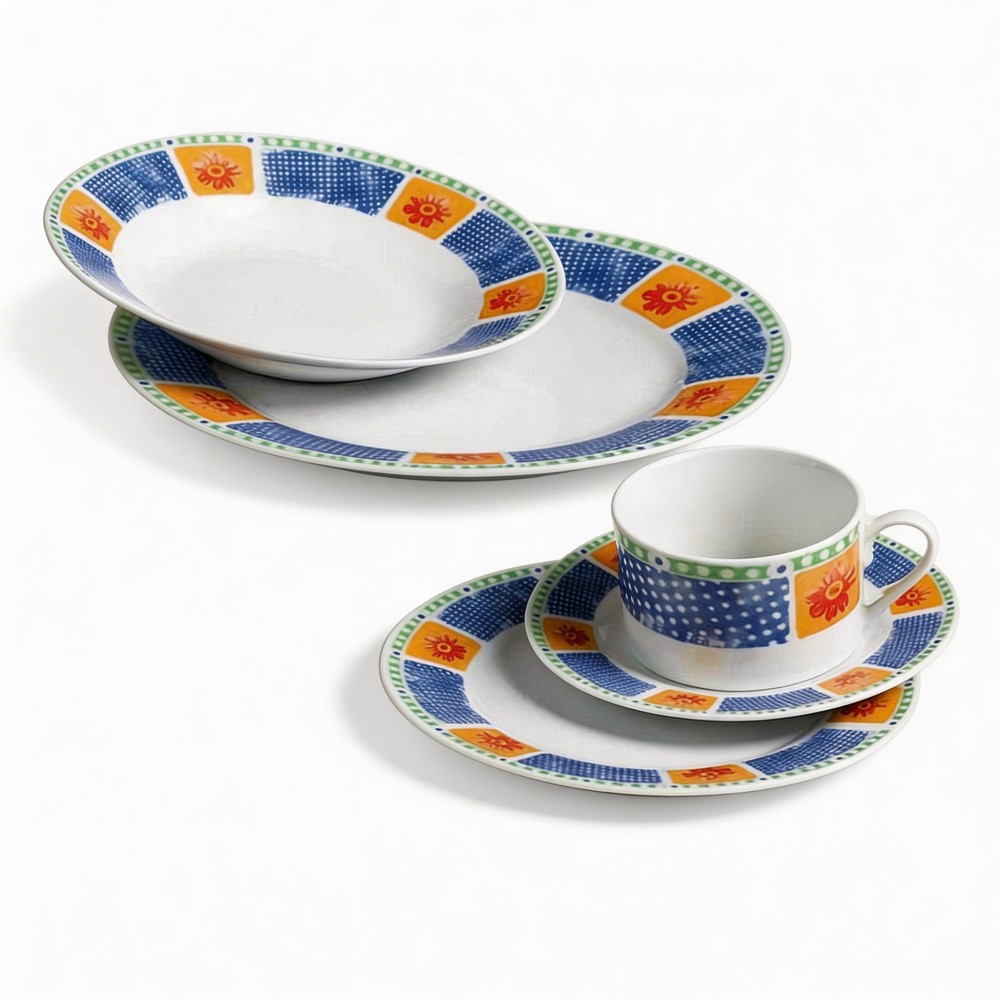 30pcs Turkish Porcelain Dinner Set-Fine Chinese Porcelain Daily Use Dinnerware Harvit Brand Flower Design for Party Occasions