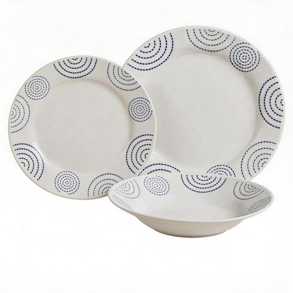 The Vintage Style 18-Piece Porcelain Spanish Dinnerware Set by Harvit HYPR-A051