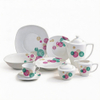 47pcs Square Plate/Ceramics Porcelain/ELegance Fine Porcelain Dinner Set-HARVIT Contemporary Party Dinnerware